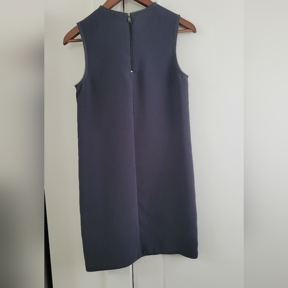 Vince Gray Slate Faux Wrapped Seamless Sleeveless Dress - Picture 3 of 6